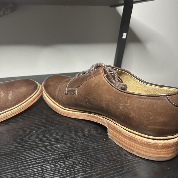 Frye Mens Size 11.5 D Brown Leather Oxford Dress Shoes - Picture 9 of 13